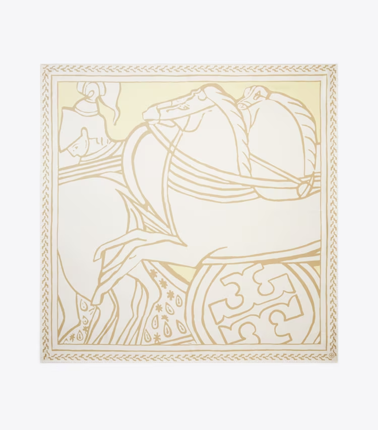 Trocadero Horses Silk Square Scarf