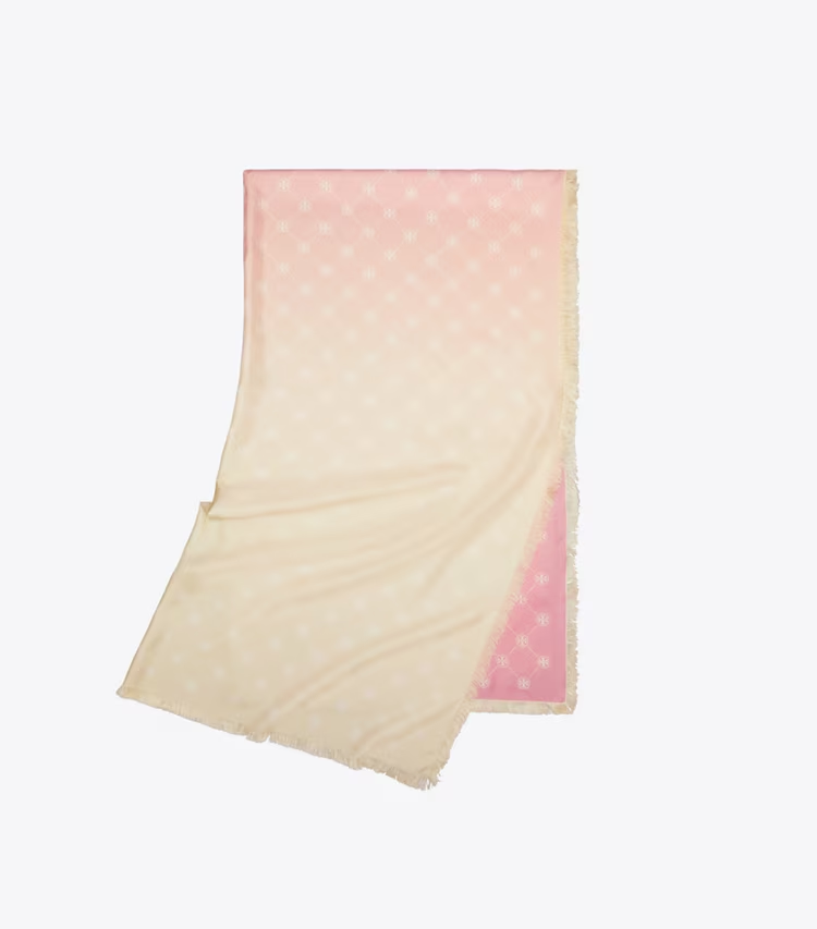 T Monogram Silk Oblong Scarf - Image 3