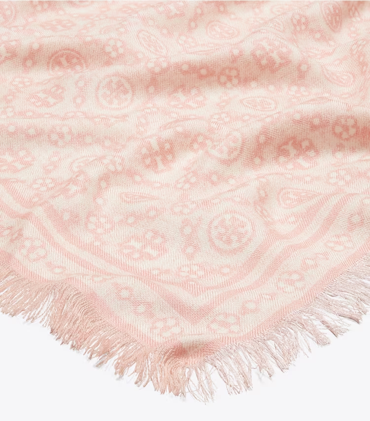 T Monogram Floral Oblong Scarf - Image 2