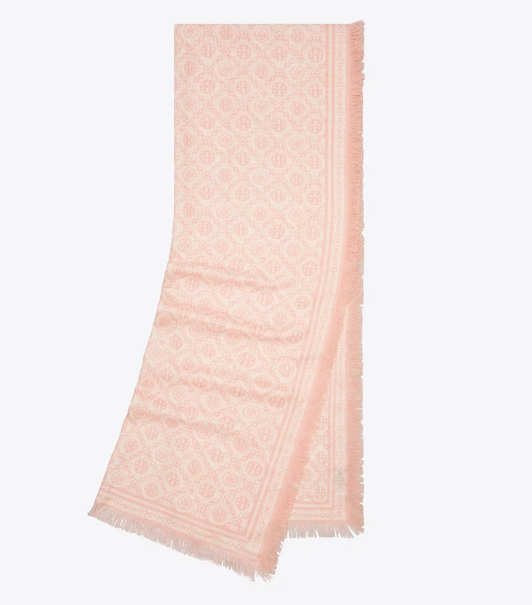 T Monogram Floral Oblong Scarf - Image 3