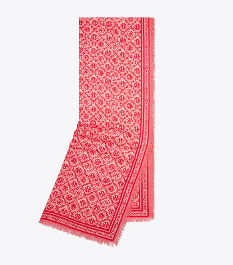 T Monogram Floral Oblong Scarf - Image 3