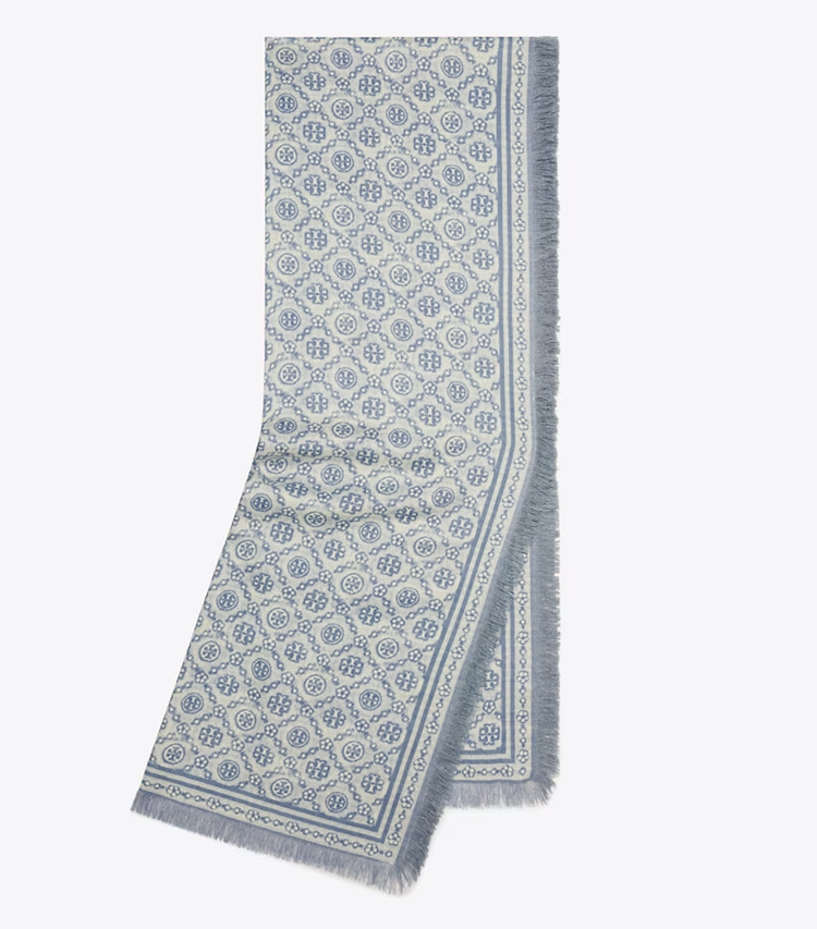 T Monogram Floral Oblong Scarf - Image 3