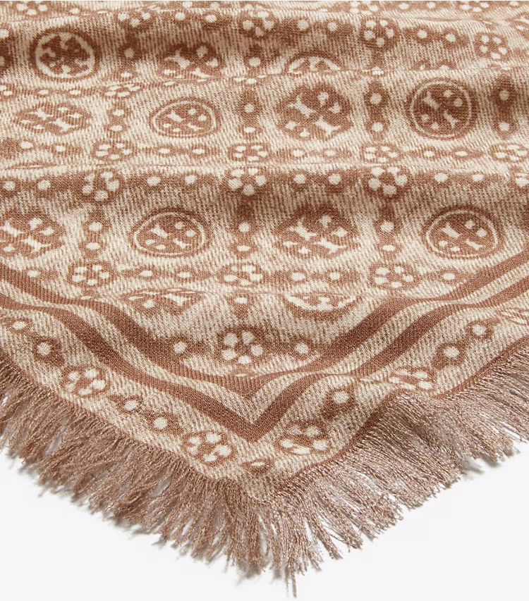 T Monogram Floral Oblong Scarf - Image 2