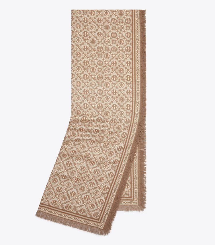T Monogram Floral Oblong Scarf - Image 3