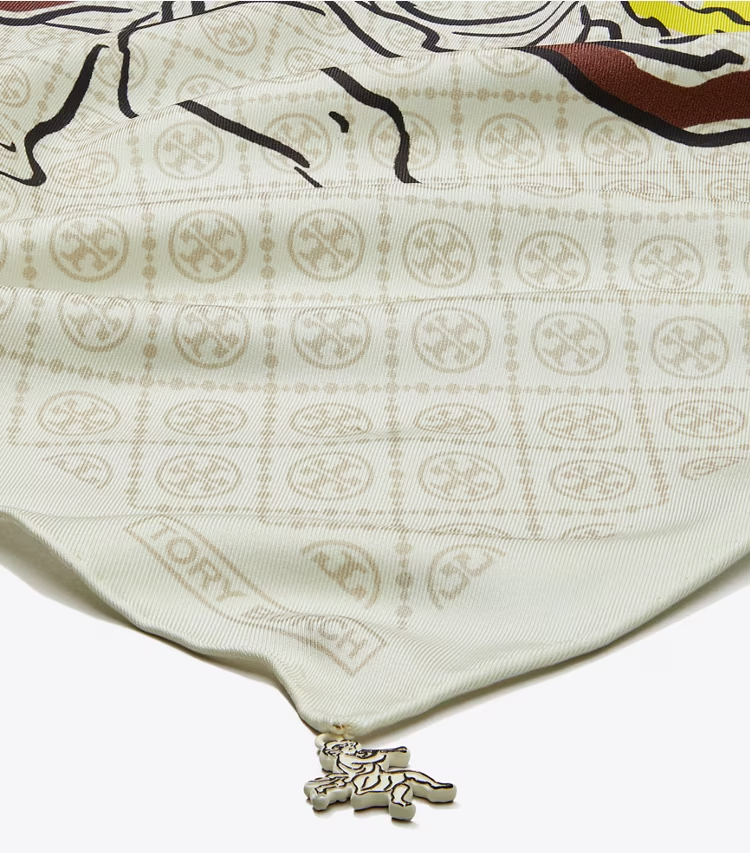 T Monogram Cherub Silk Neckerchief - Image 2
