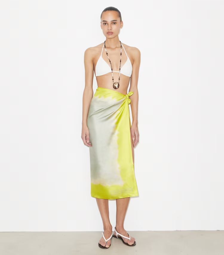 Tie-Dye Silk Square Scarf - Image 4