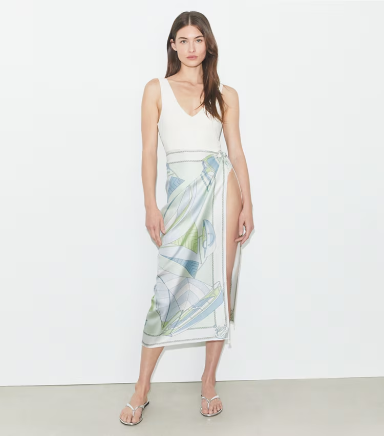Sailboat Spiral Silk Square Scarf - Image 4