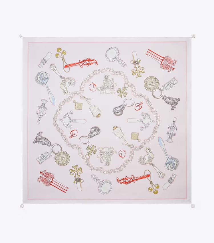 Rattles Silk Square Scarf