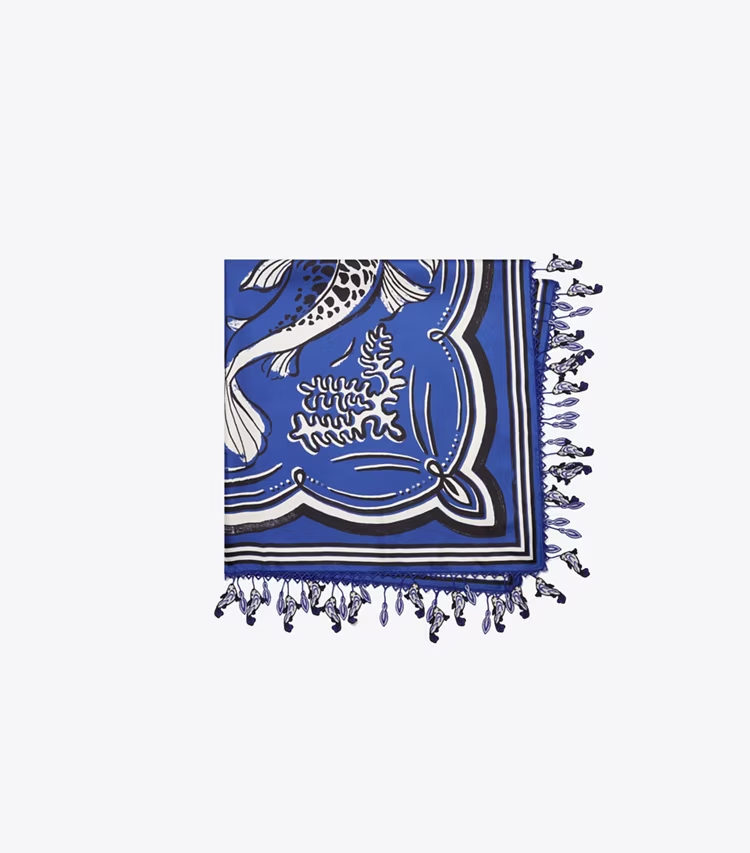 Fish Silk Square Scarf - Image 3