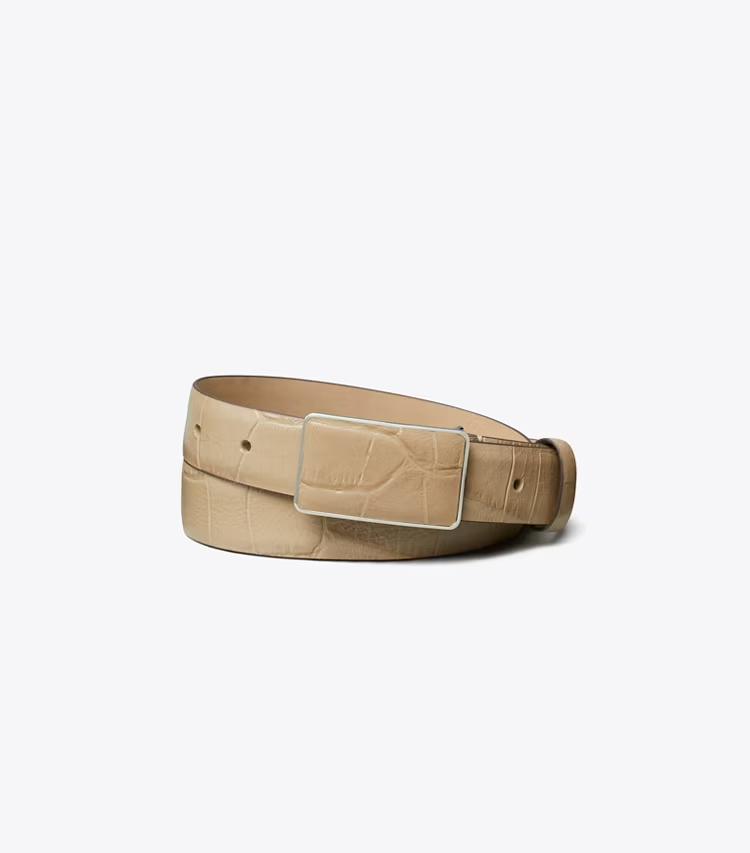 Plate Croc Embossed Belt