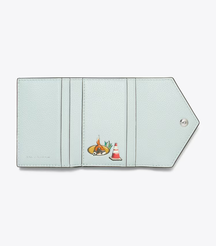 T Monogram Pebbled Small Envelope Wallet - Image 4