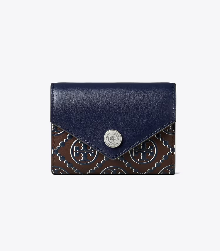 T Monogram Contrast Embossed Small Envelope Wallet - Image 2