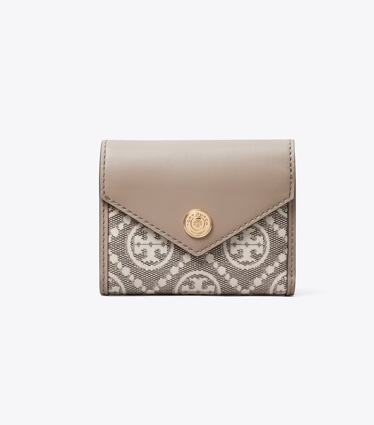 T Monogram Coated Jacquard Envelope Small Wallet - Image 2
