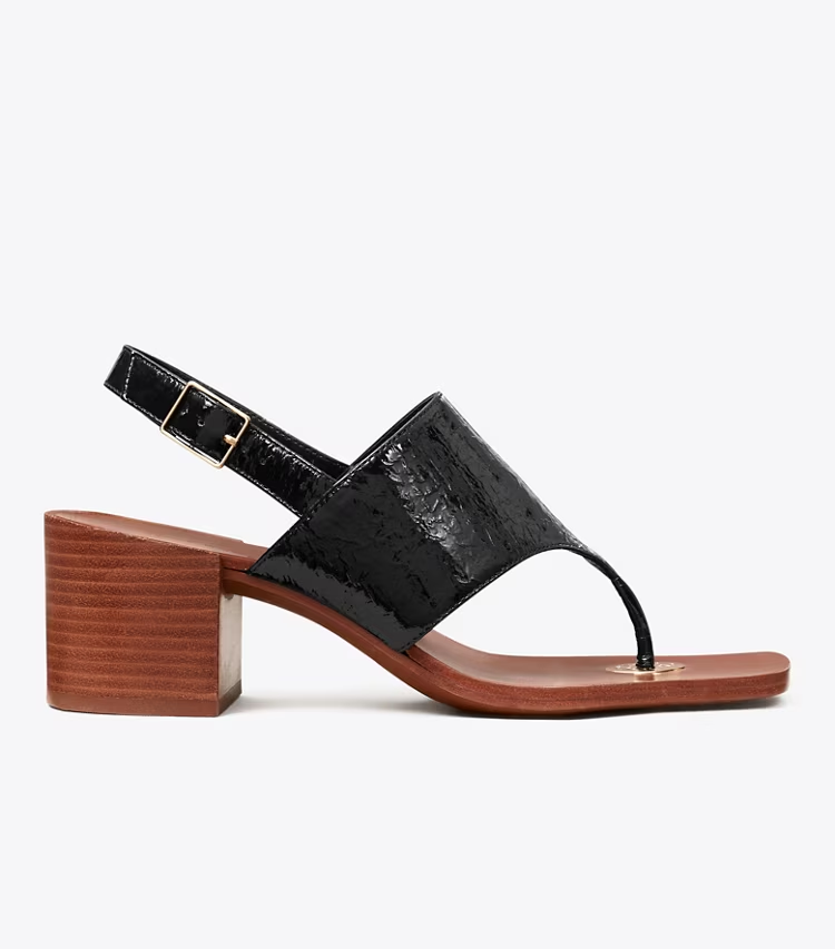 Double T Coin Heeled Sandal - Image 3