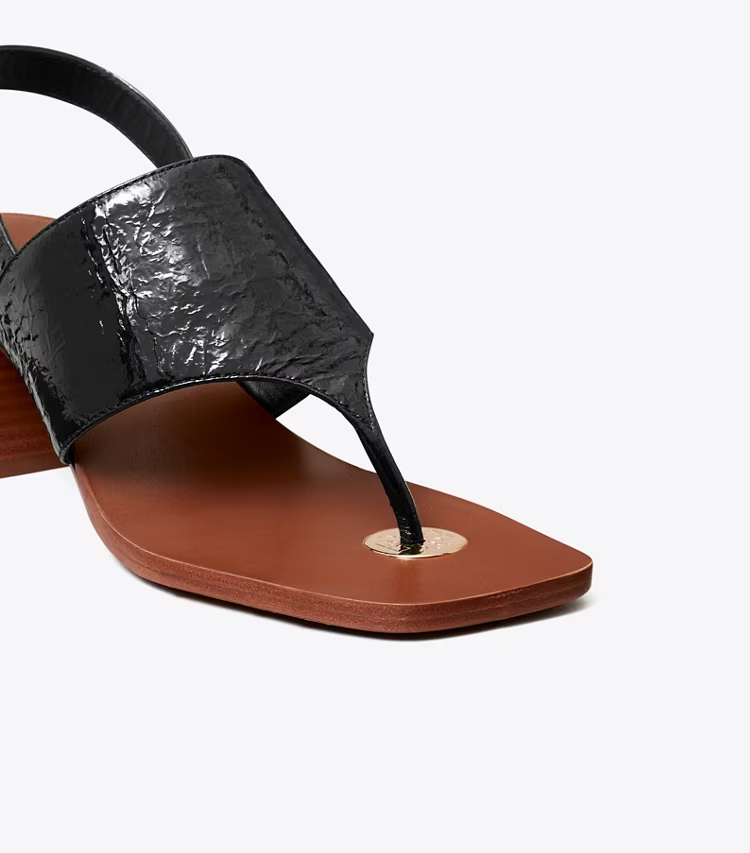 Double T Coin Heeled Sandal - Image 4