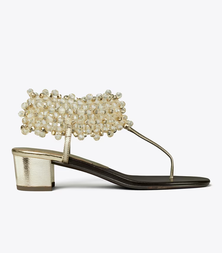 Beaded Heeled Sandal - Image 3
