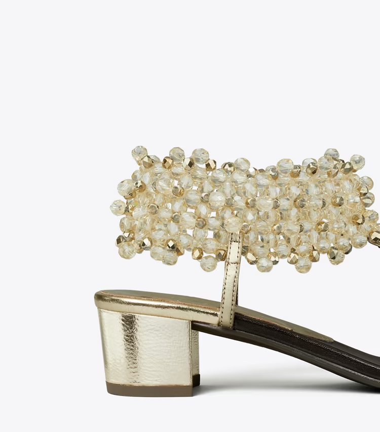Beaded Heeled Sandal - Image 4