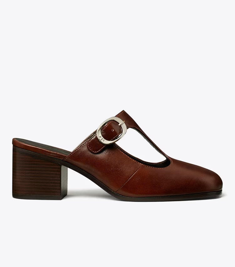 Violet T-Strap Heeled Mule - Image 3