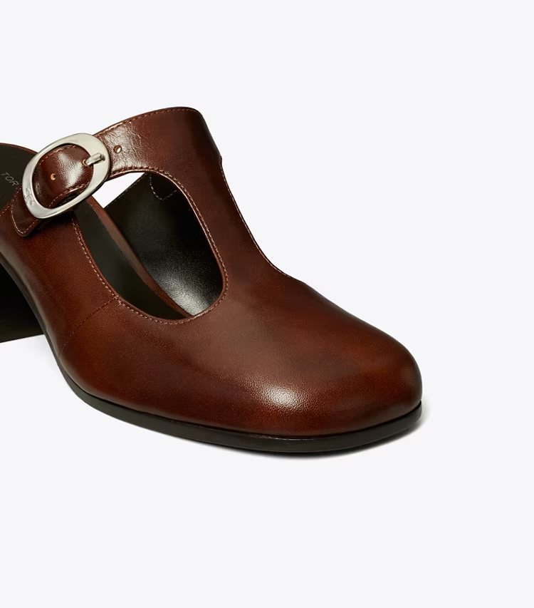 Violet T-Strap Heeled Mule - Image 4