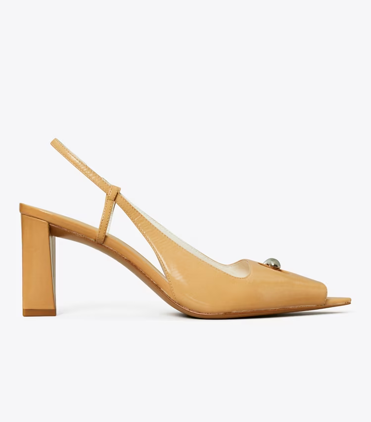 Pierced Peep-Toe Slingback - Image 3