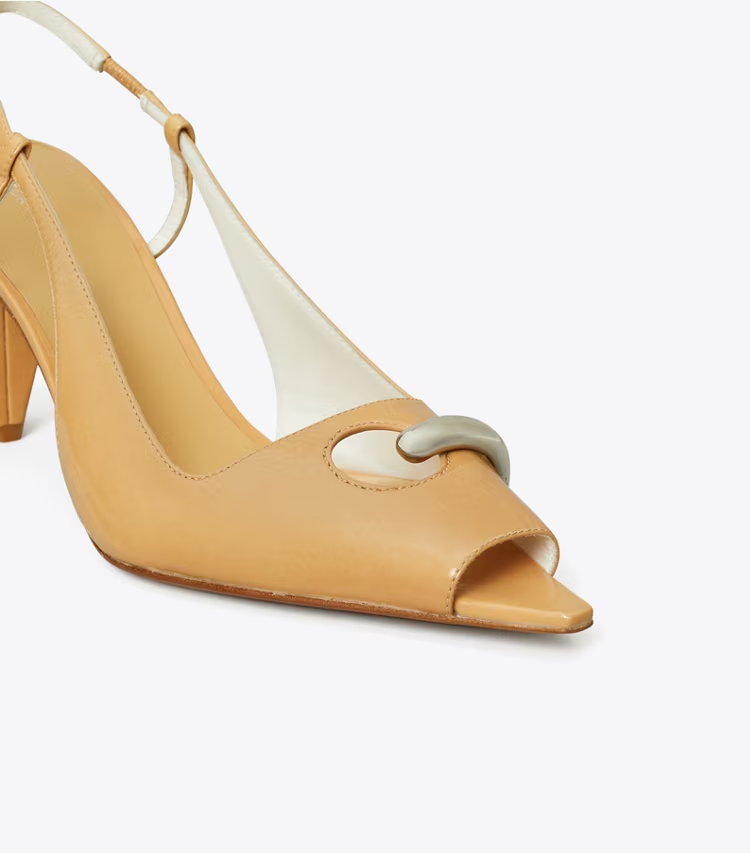 Pierced Peep-Toe Slingback - Image 4