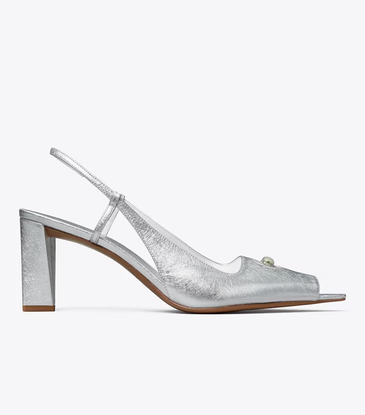 Pierced Peep-Toe Slingback - Image 3
