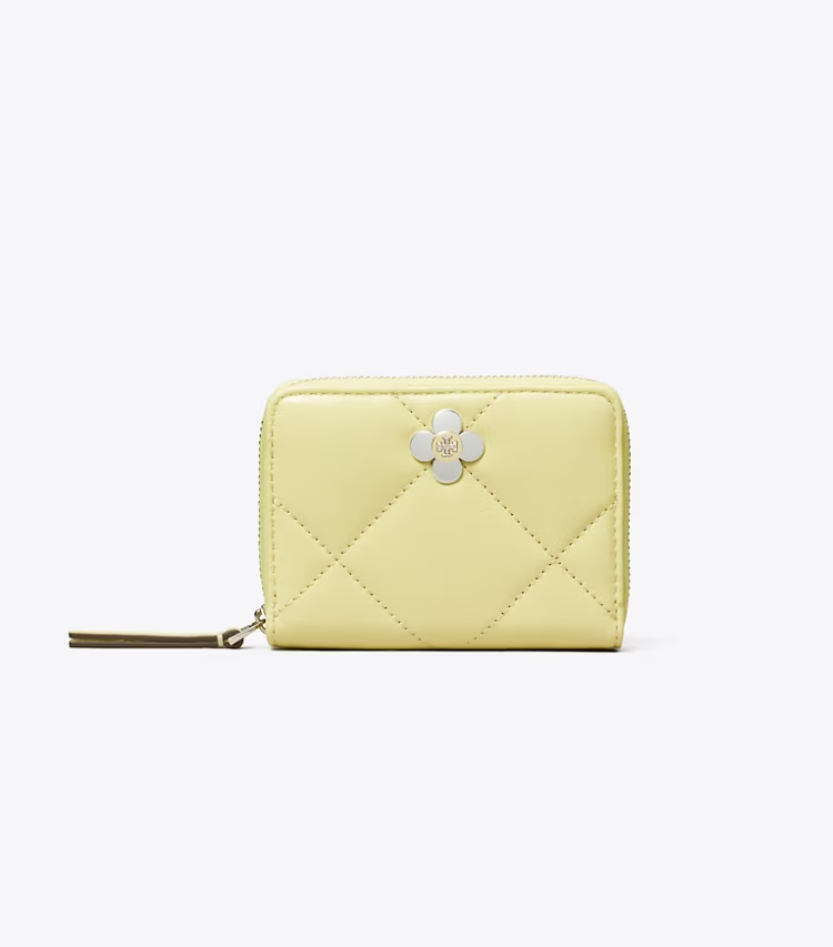 Small Kira Diamond Quilt Clover Zip-Around Wallet - Image 2