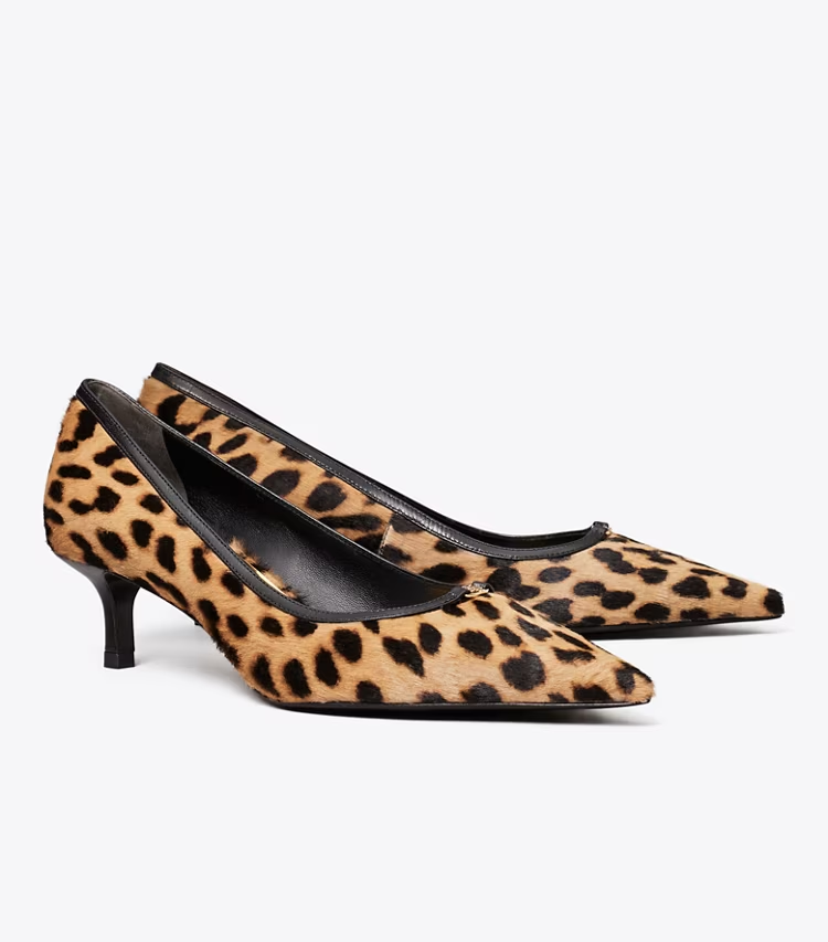 Double T Buckle Kitten Heel Pump
