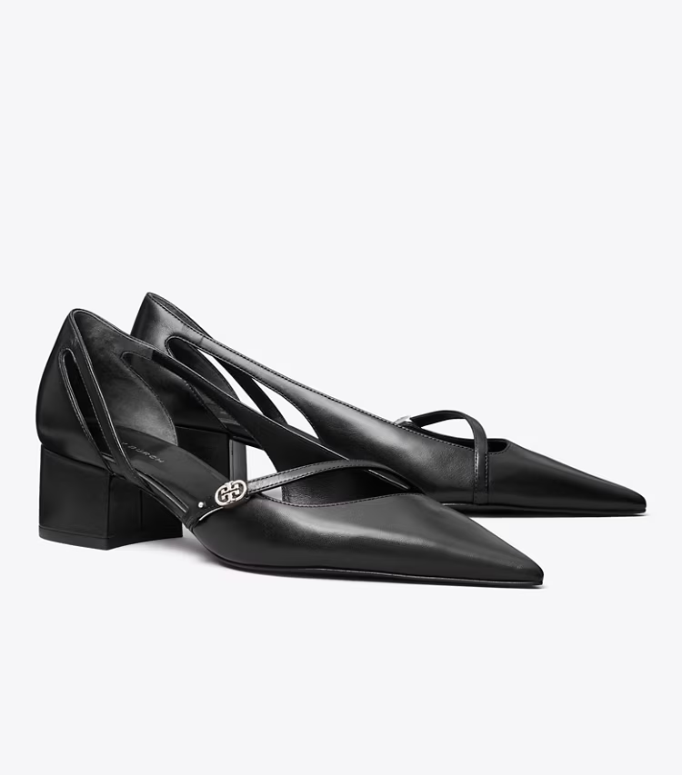 Double T Buckle D'orsay Pump
