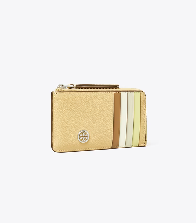 Robinson Pebbled Top-Zip Card Case