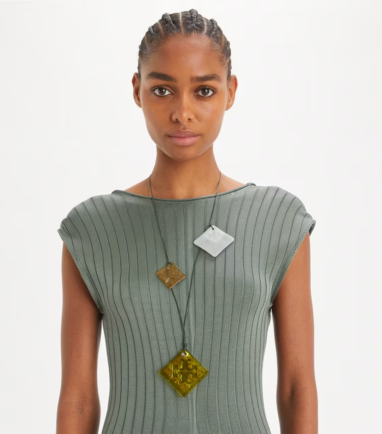 Resin Logo Long Necklace - Image 3