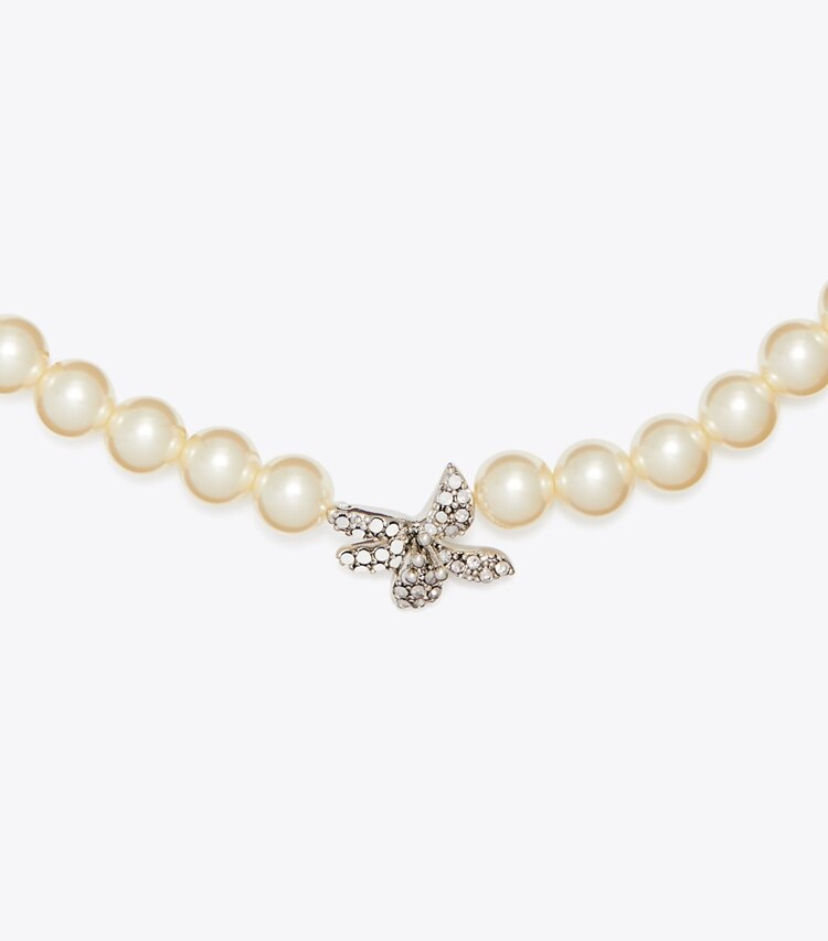 Moondance PavÉ Flower Pearl Necklace - Image 2