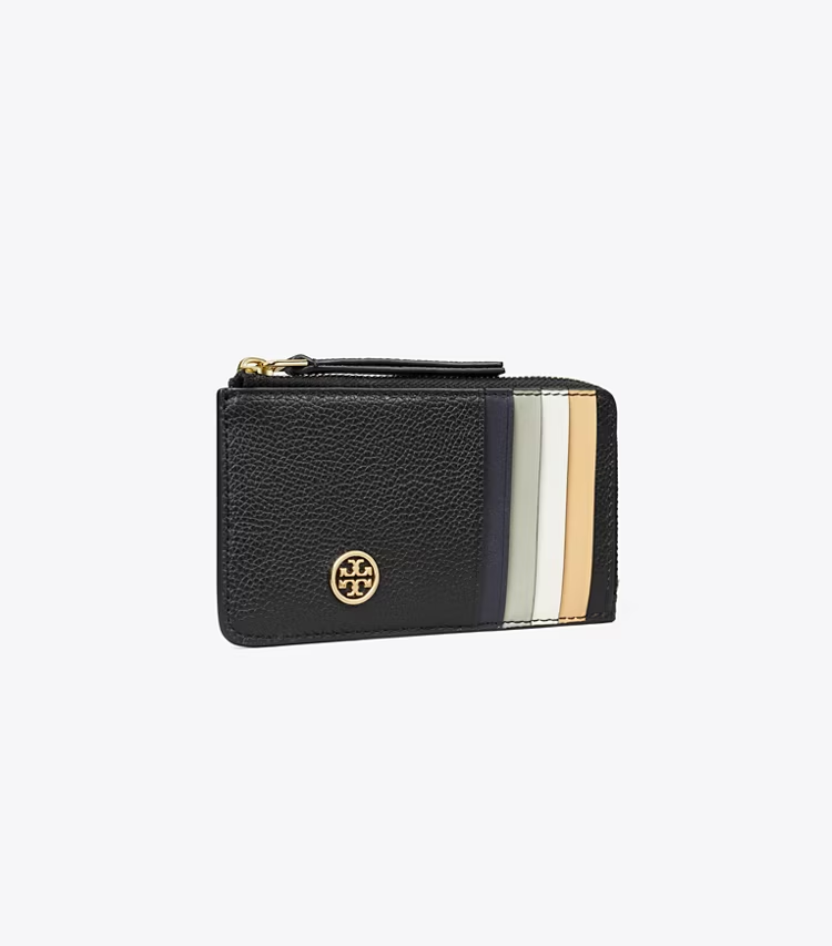 Robinson Pebbled Top-Zip Card Case