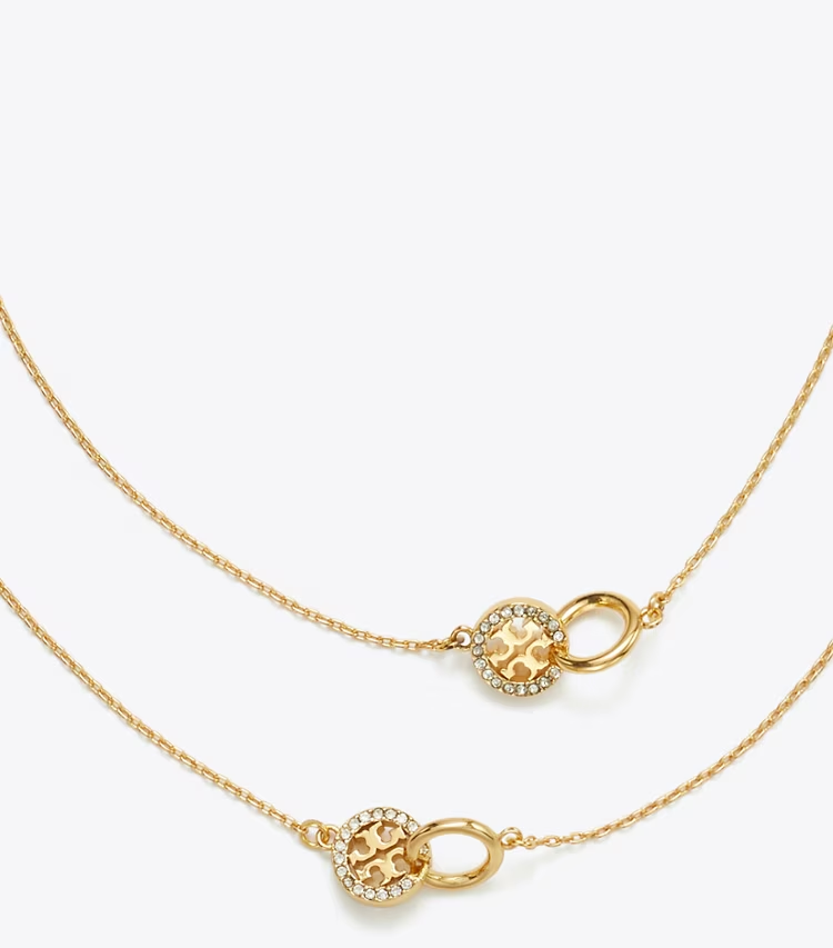 Long Icon PavÉ Interlocking Necklace - Image 3