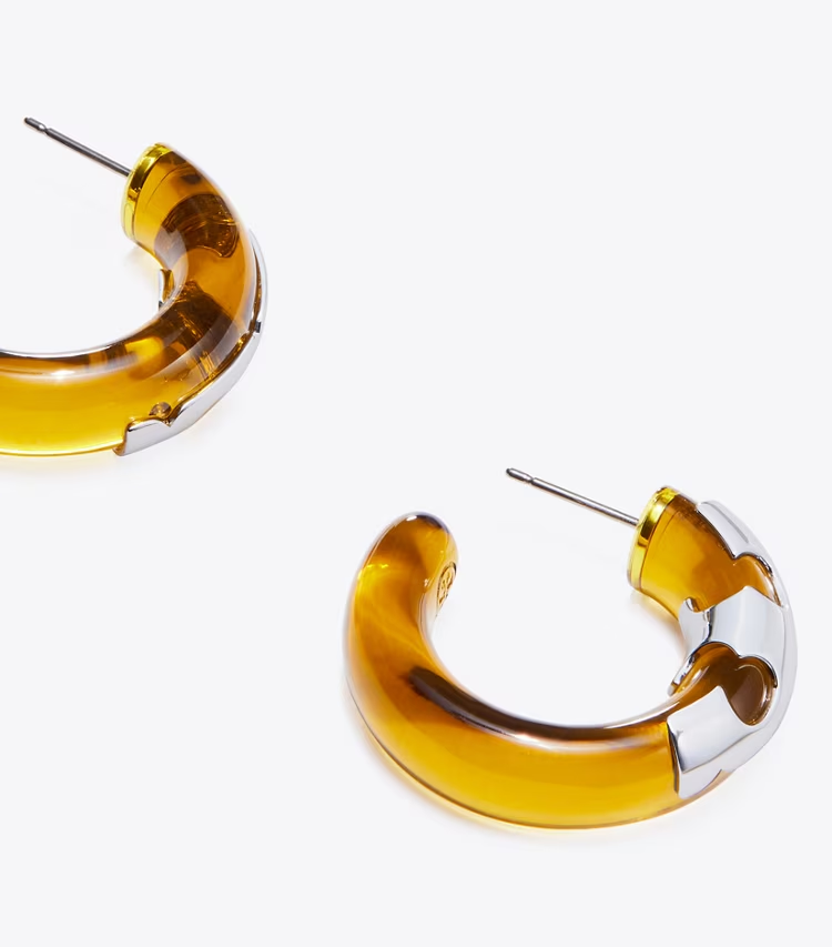 Resin Hoop Earrings - Image 2