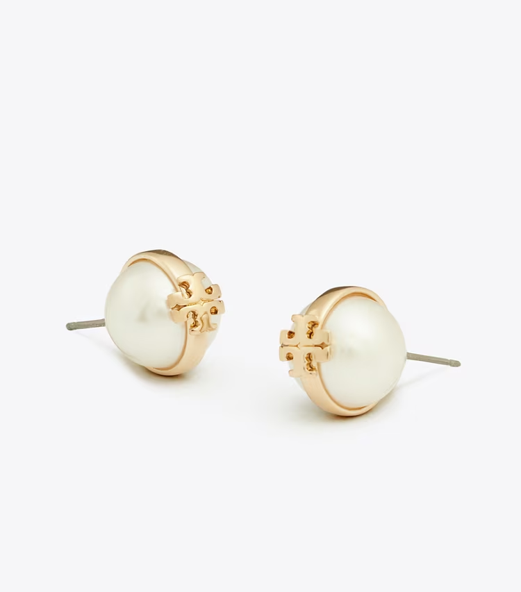 Moondance Pearl Stud Earrings - Image 2