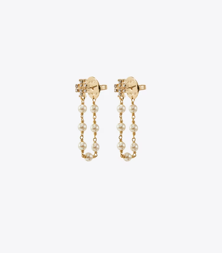 Moondance Pearl And Chain Earrings - Image 2