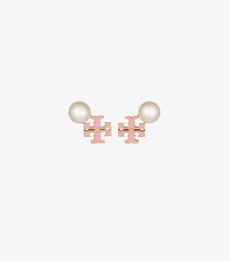Moondance Logo And Pearl Stud Earrings