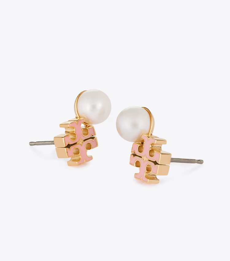 Moondance Logo And Pearl Stud Earrings - Image 2