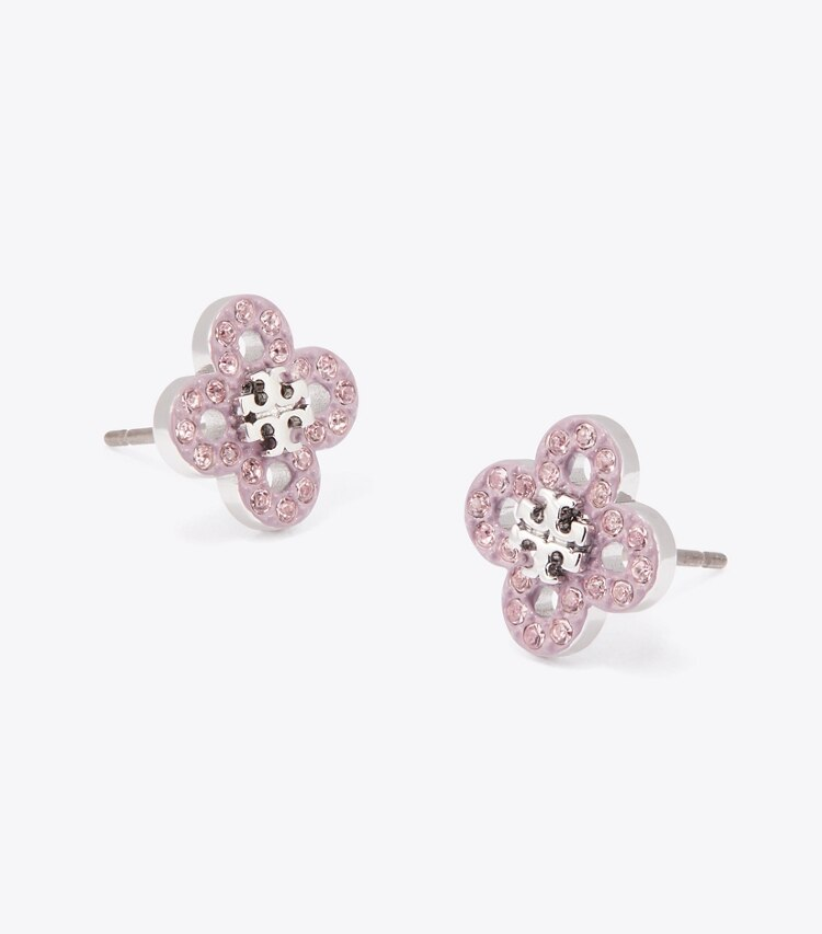 Forget Me Not Clover Stud Earrings - Image 2