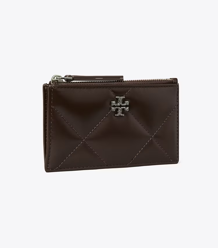 Kira Diamond Quilt PavÉ Zip Card Case