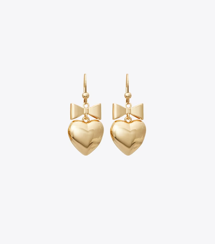 Curiosity Heart And Bow Earrings - Image 2