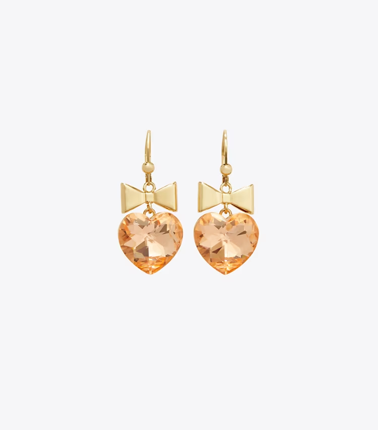 Curiosity Heart And Bow Earrings - Image 2