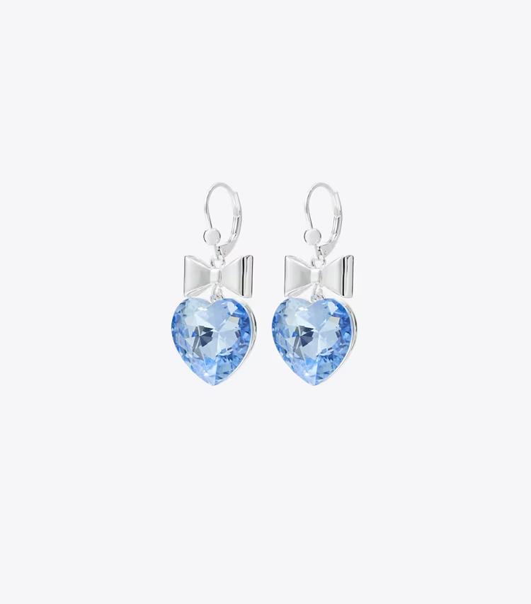 Curiosity Heart And Bow Earrings