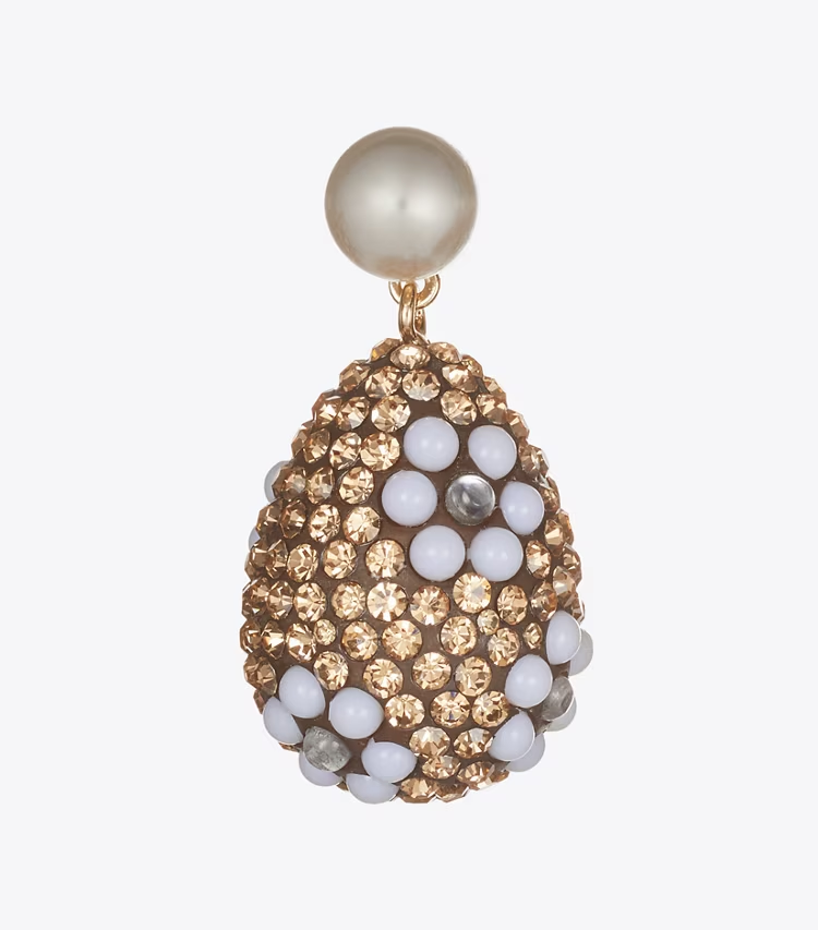 Curiosity Crystal Pearl Drop Earrings - Image 2
