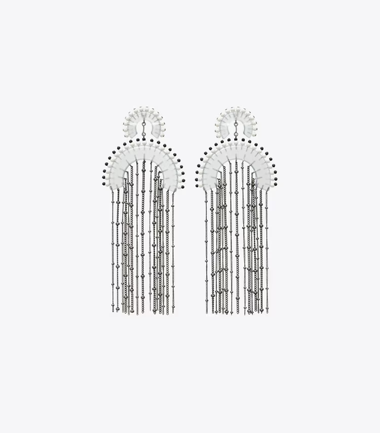 Beaded Fringe Earrings