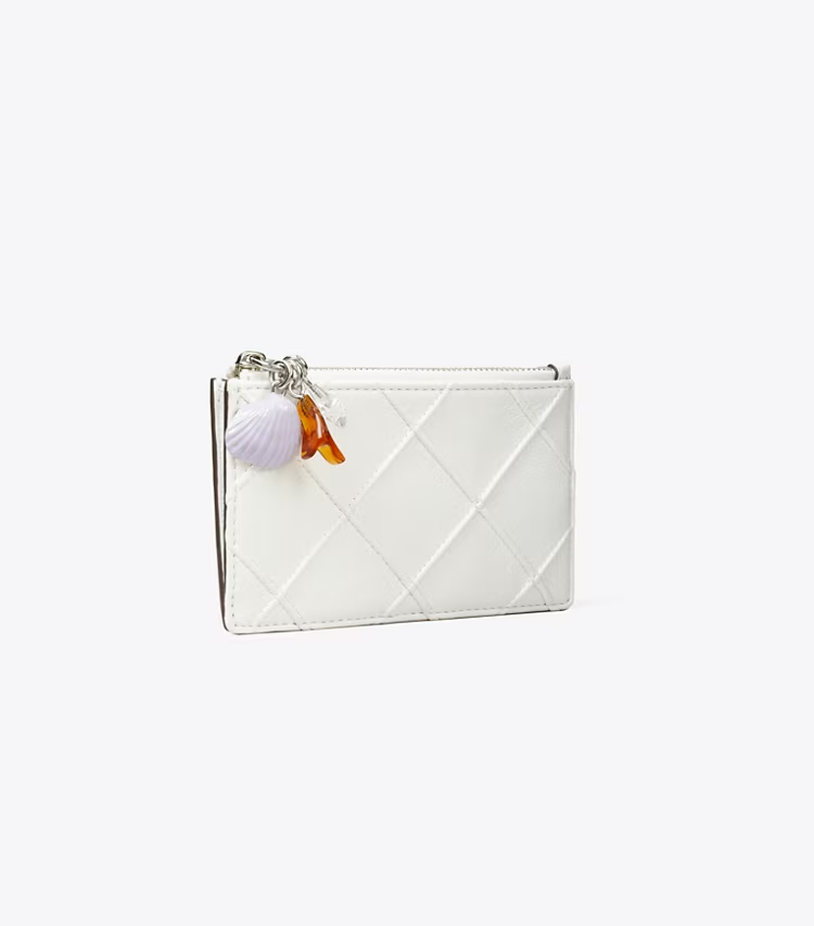 Fleming Distressed Charm Zip Card Case