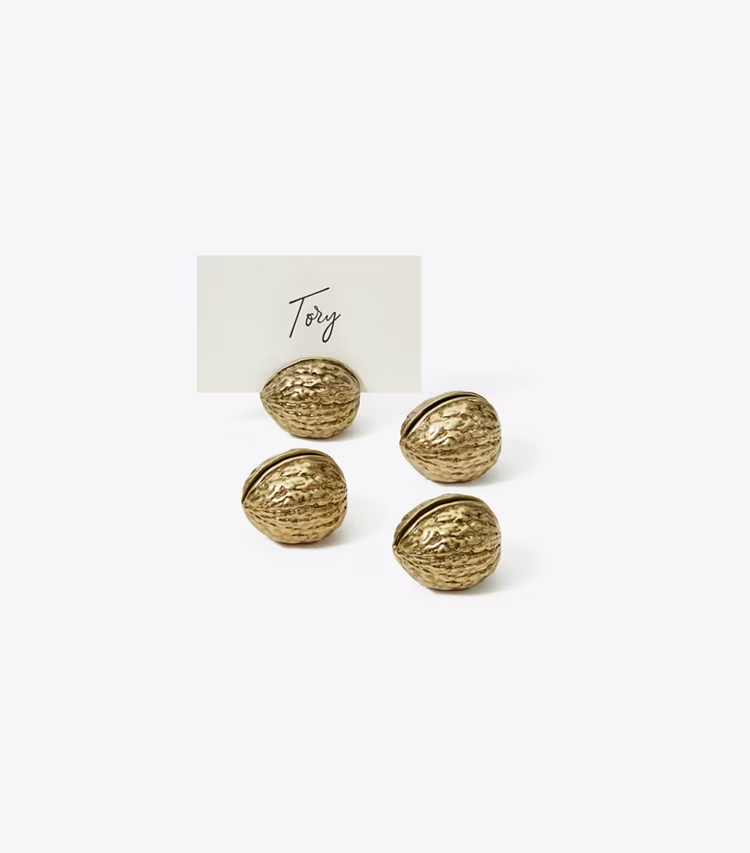Walnut Place-Card Holders Set Of 4 - Image 2