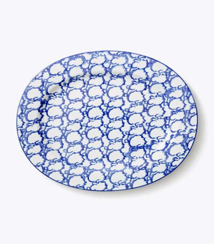 Spongeware Oval Serving Platter