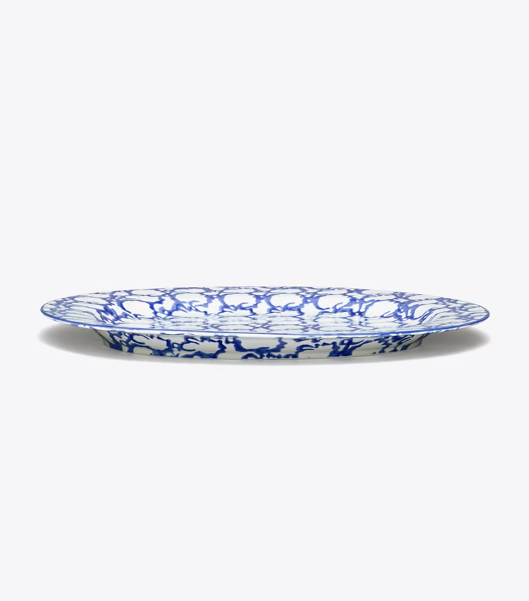 Spongeware Oval Serving Platter - Image 2